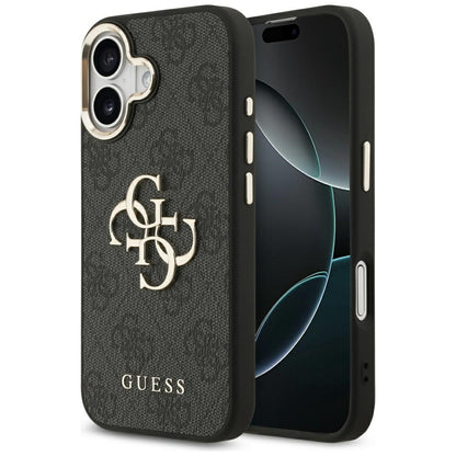 Fodral för Apple iPhone 17, Guess, Big 4G Logo Classic, Svart Guld