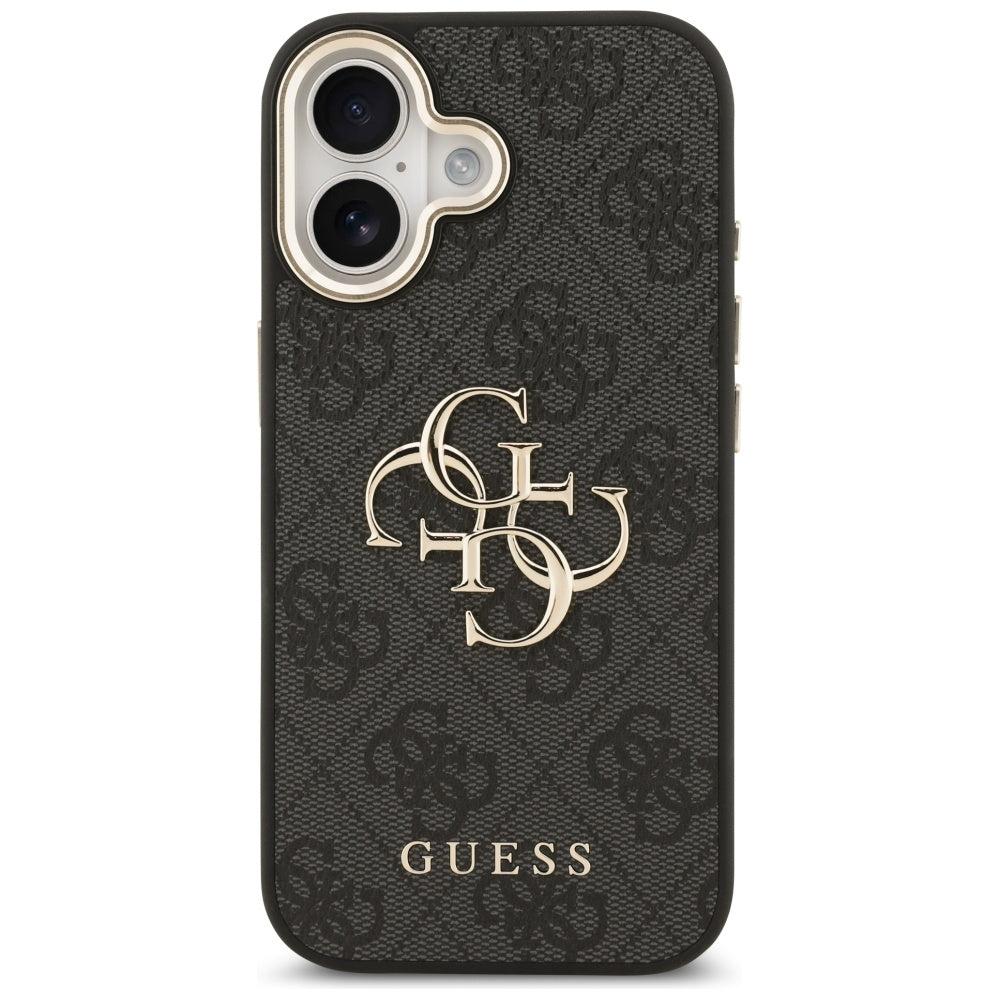 Fodral för Apple iPhone 17, Guess, Big 4G Logo Classic, Svart Guld