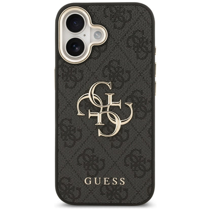 Fodral för Apple iPhone 17, Guess, Big 4G Logo Classic, Svart Guld