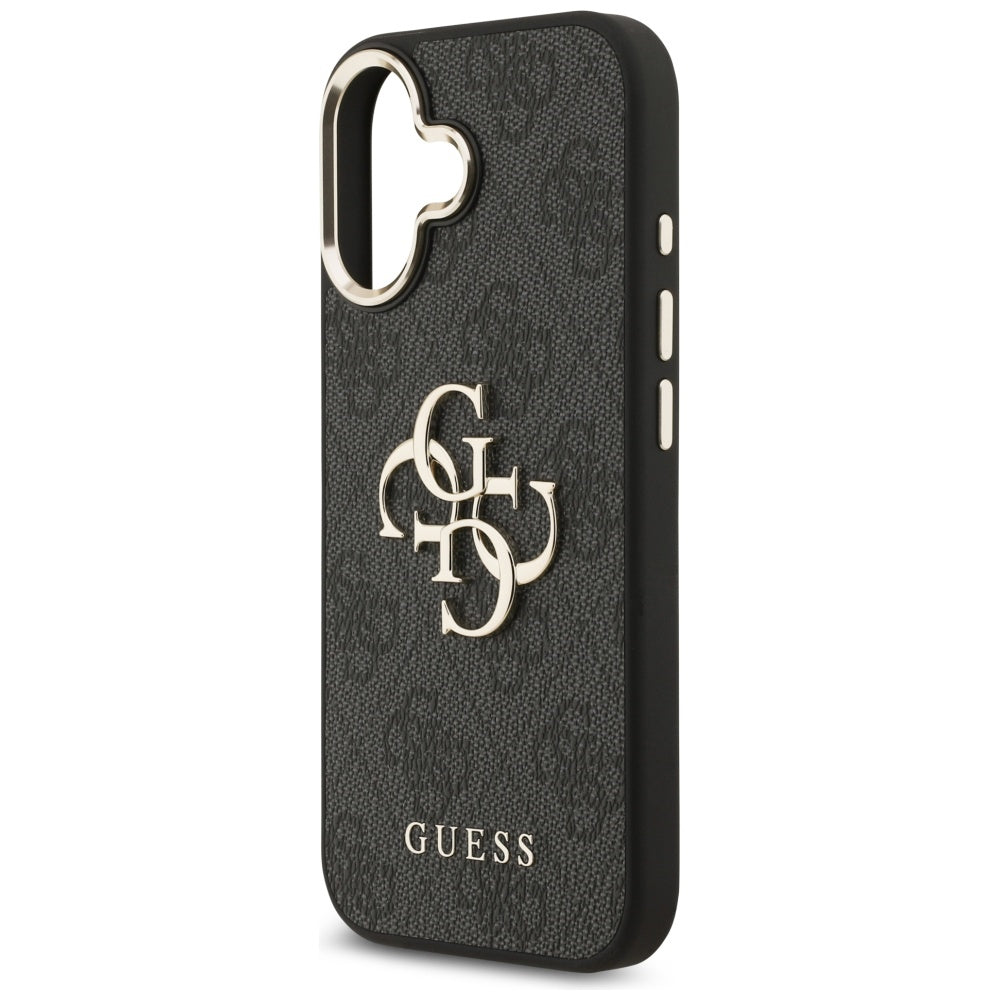 Fodral för Apple iPhone 17, Guess, Big 4G Logo Classic, Svart Guld