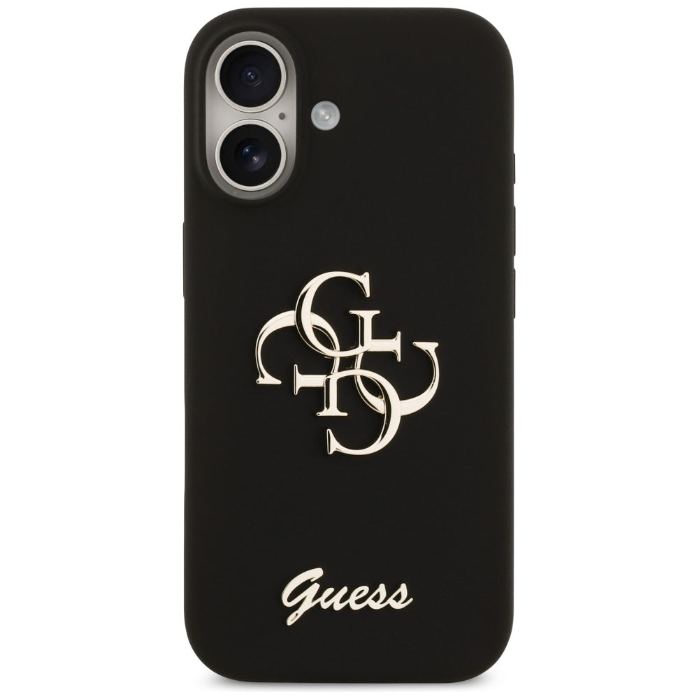 Fodral för Apple iPhone 17, Guess, Big 4G Script, Svart