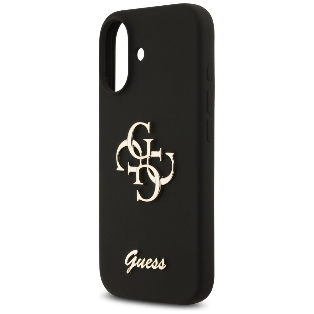 Fodral för Apple iPhone 17, Guess, Big 4G Script, Svart