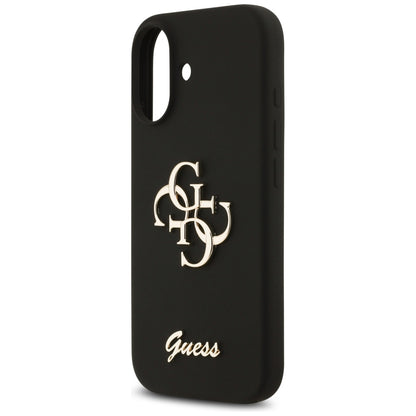 Fodral för Apple iPhone 17, Guess, Big 4G Script, Svart