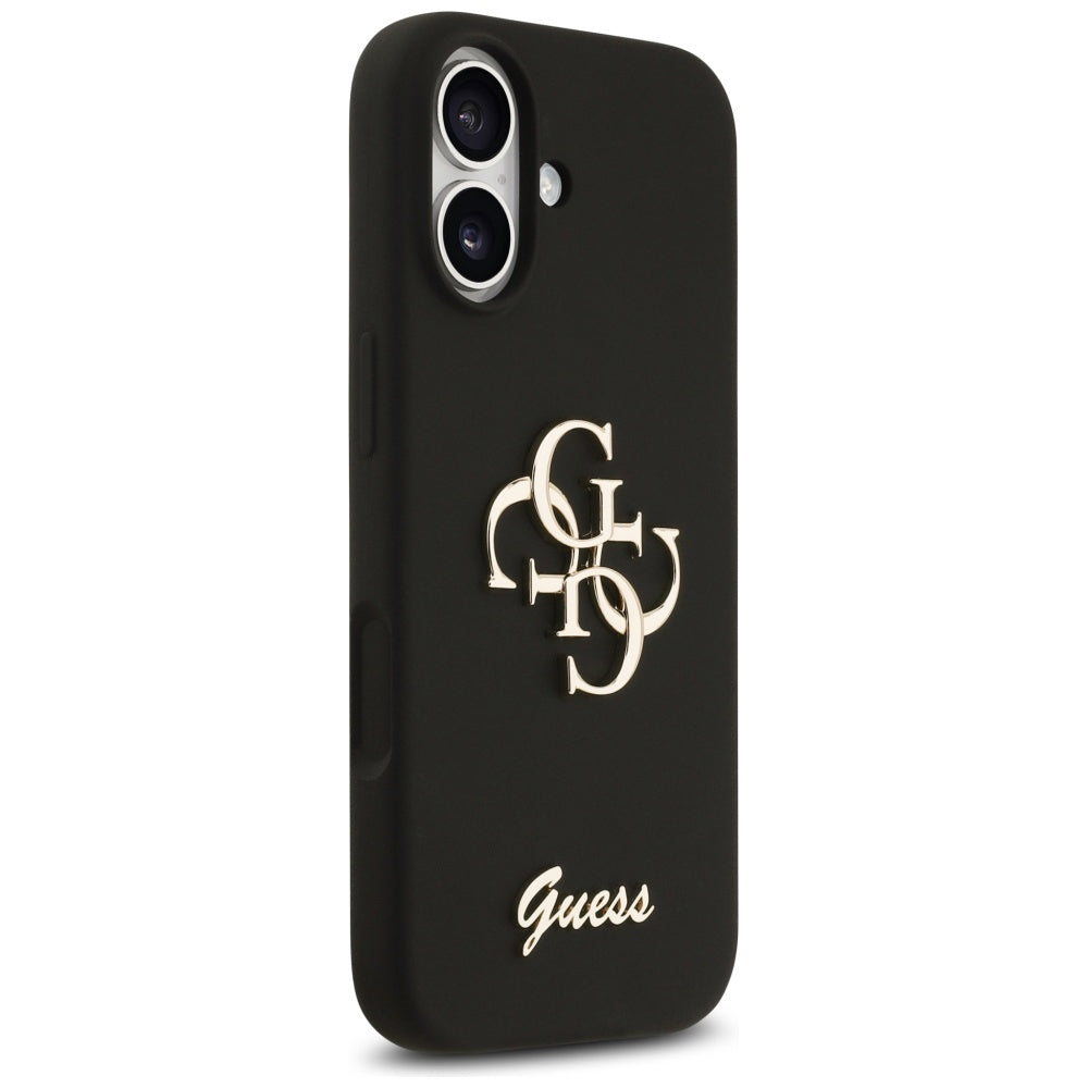 Fodral för Apple iPhone 17, Guess, Big 4G Script, Svart