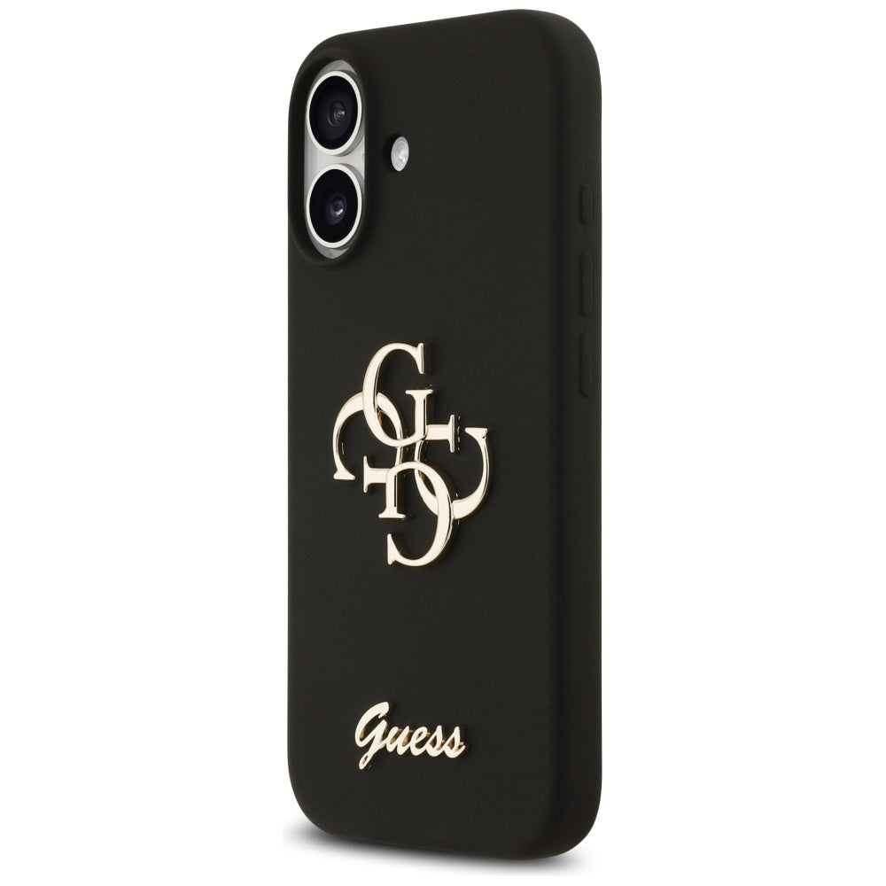 Fodral för Apple iPhone 17, Guess, Big 4G Script, Svart