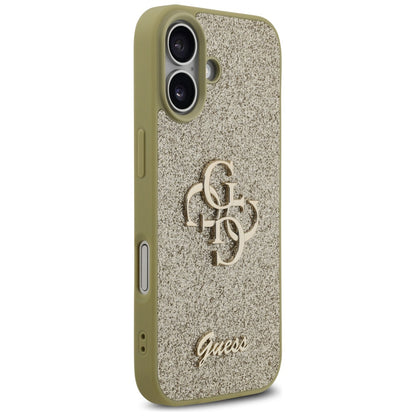 Skyddsfodral för Apple iPhone 17, Guess, Fixed Glitter Big 4G, Guld