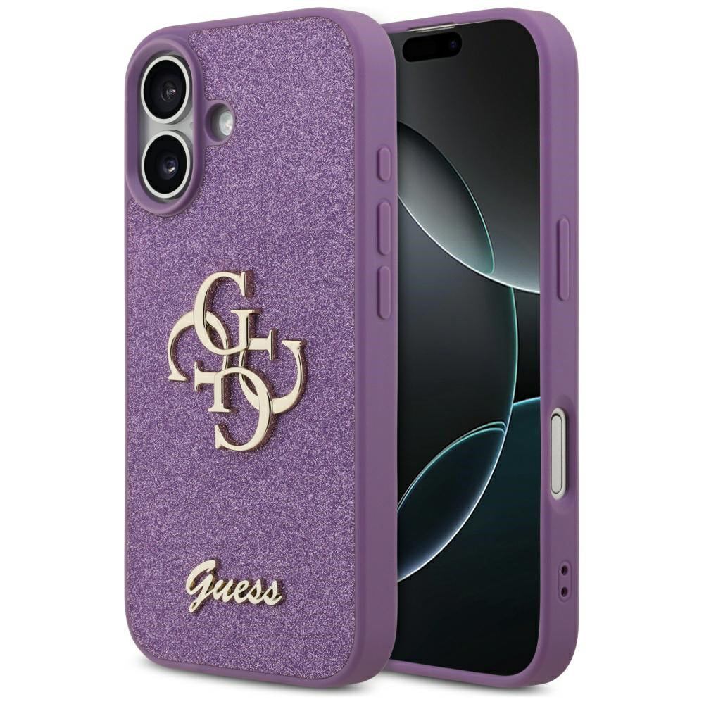 Skyddsfodral för Apple iPhone 17, Guess, Fixed Glitter Big 4G, Lila