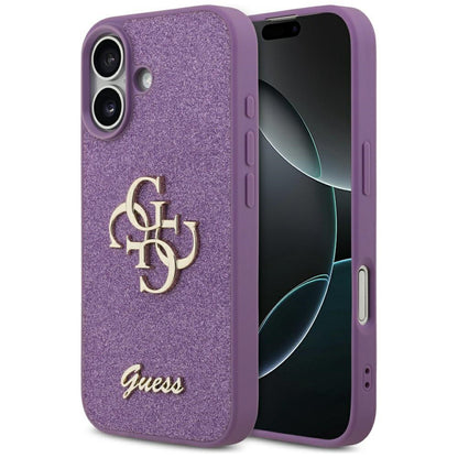 Skyddsfodral för Apple iPhone 17, Guess, Fixed Glitter Big 4G, Lila