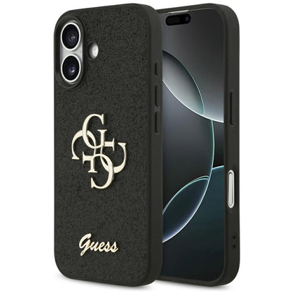 Skyddsfodral för Apple iPhone 17, Guess, Fixed Glitter Big 4G, Svart