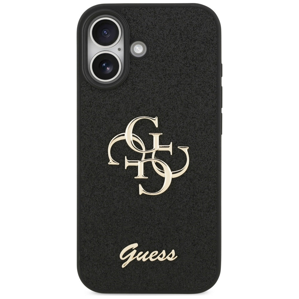Skyddsfodral för Apple iPhone 17, Guess, Fixed Glitter Big 4G, Svart