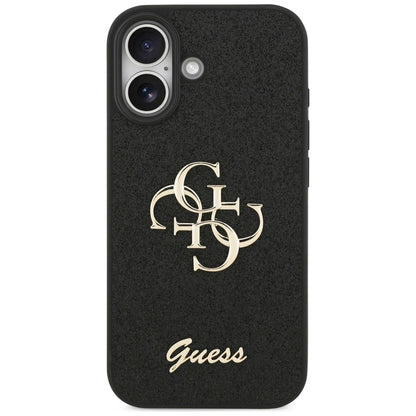 Skyddsfodral för Apple iPhone 17, Guess, Fixed Glitter Big 4G, Svart