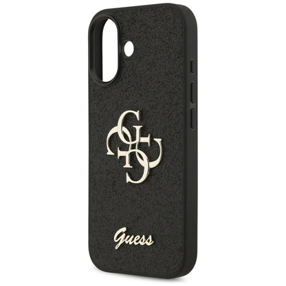 Skyddsfodral för Apple iPhone 17, Guess, Fixed Glitter Big 4G, Svart