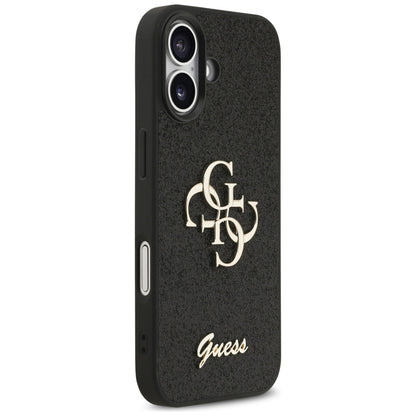 Skyddsfodral för Apple iPhone 17, Guess, Fixed Glitter Big 4G, Svart