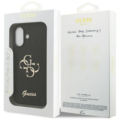 Skyddsfodral för Apple iPhone 17, Guess, Fixed Glitter Big 4G, Svart