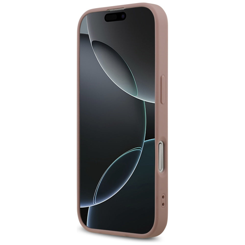 Skyddsfodral för Apple iPhone 17, Guess, Fixed Glitter Big 4G, Rosa