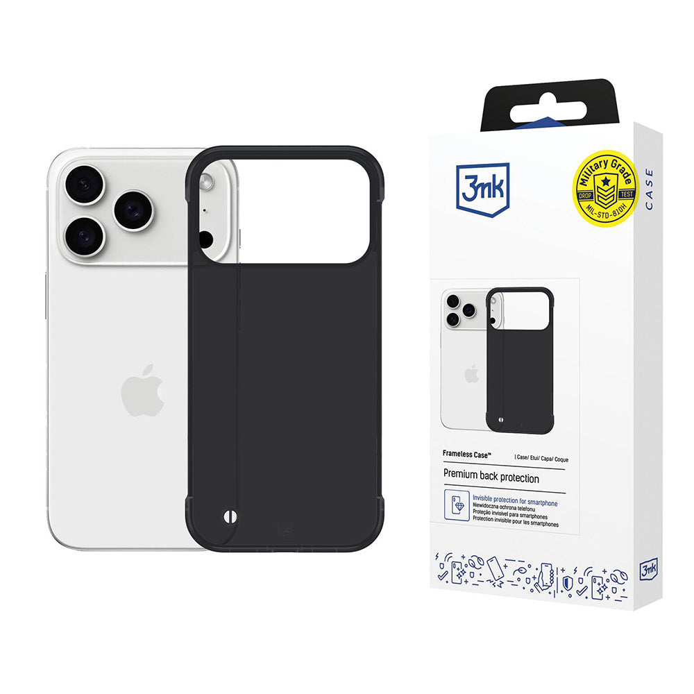 Skyddsfodral för Apple iPhone 17 Pro, 3MK, Just20g, Svart