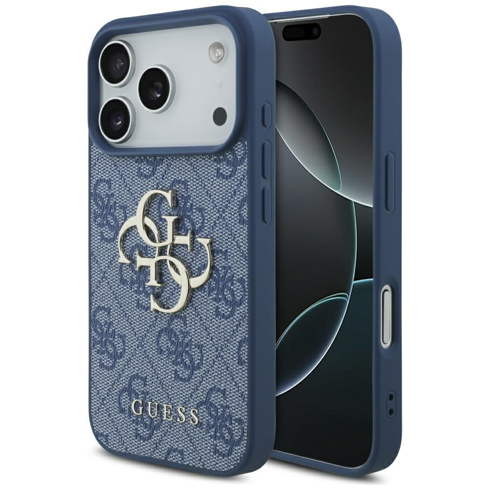 Skyddsfodral för Apple iPhone 17 Pro, Guess, 4G Big Logo, Blå