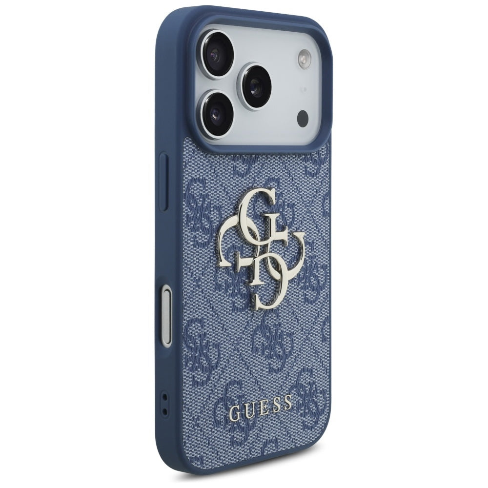 Skyddsfodral för Apple iPhone 17 Pro, Guess, 4G Big Logo, Blå