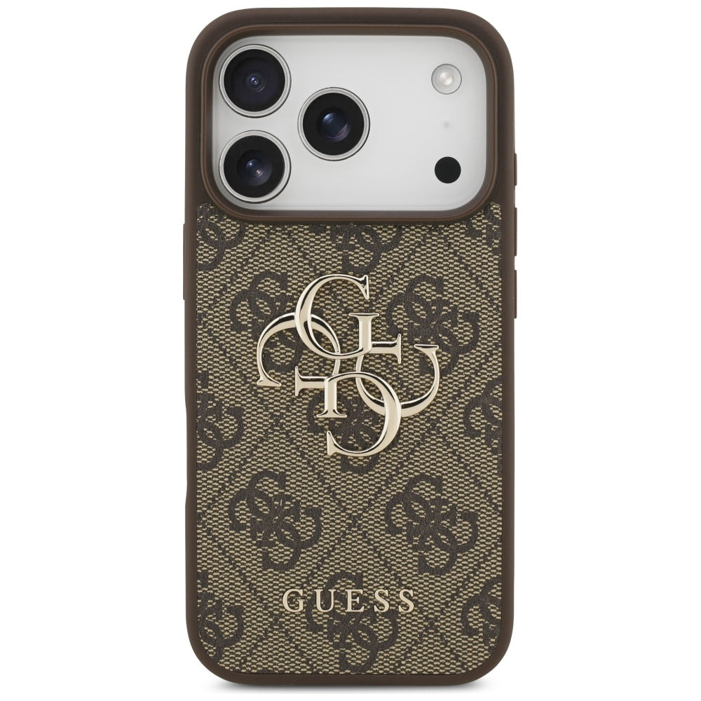Skyddsfodral för Apple iPhone 17 Pro, Guess, 4G Big Logo, Brun