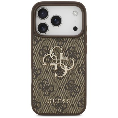 Skyddsfodral för Apple iPhone 17 Pro, Guess, 4G Big Logo, Brun