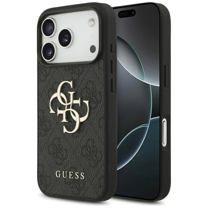 Skyddsfodral för Apple iPhone 17 Pro, Guess, 4G Big Logo, Svart
