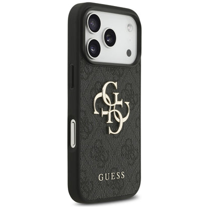 Skyddsfodral för Apple iPhone 17 Pro, Guess, 4G Big Logo, Svart