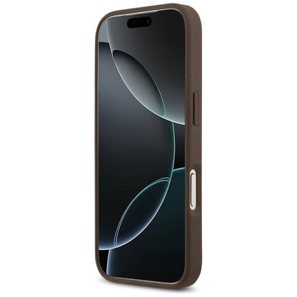Fodral för Apple iPhone 17 Pro, Guess, 4G Double Card Triangle, Brun