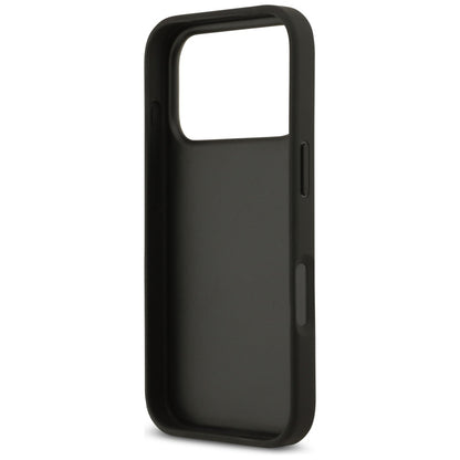 Fodral för Apple iPhone 17 Pro, Guess, 4G Grained Roses Big Logo, Svart