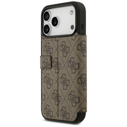 Fodral för Apple iPhone 17 Pro, Guess, 4G Metal Logo, Brun