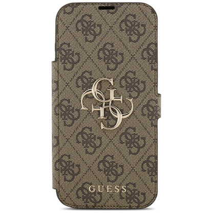 Fodral för Apple iPhone 17 Pro, Guess, 4G Metal Logo, Brun
