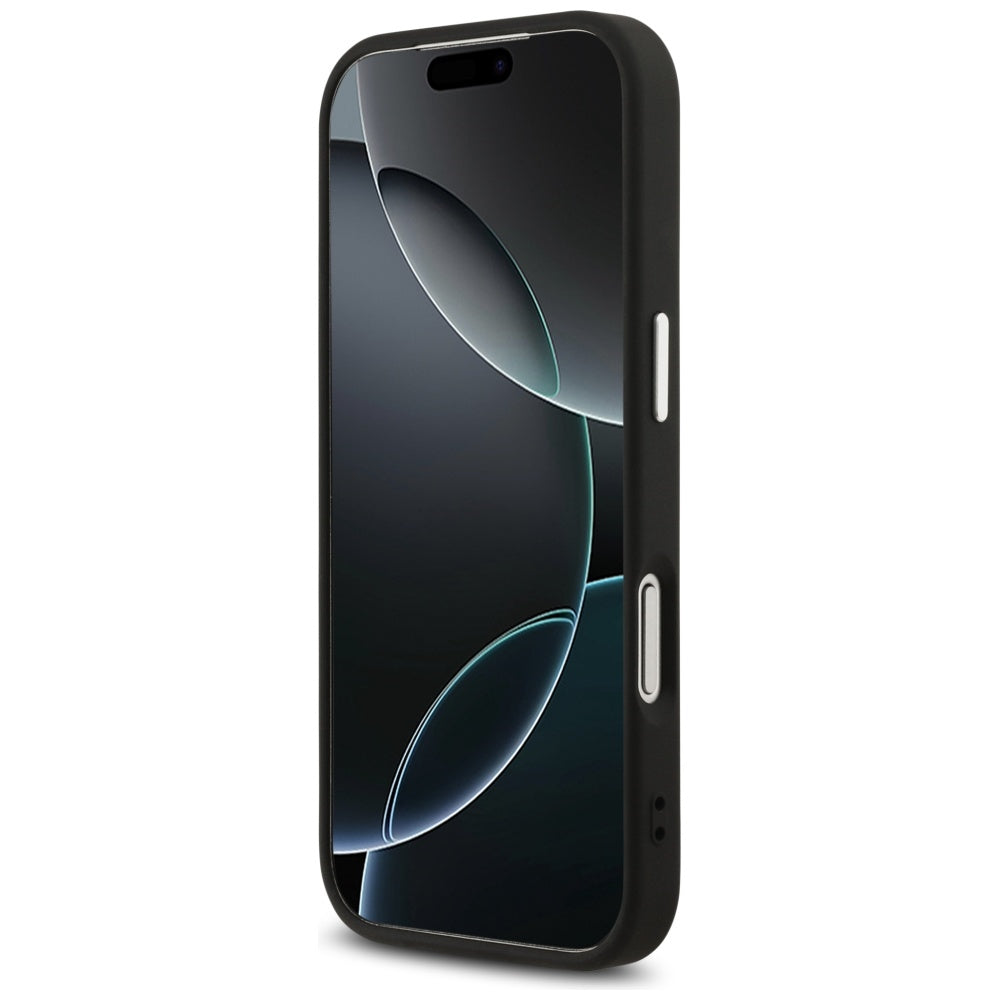 Fodral för Apple iPhone 17 Pro, Guess, Big 4G Logo Classic, Svart Silver