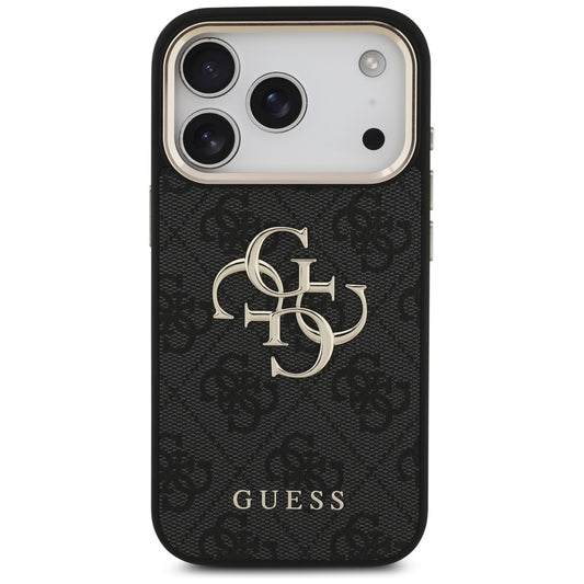 Fodral för Apple iPhone 17 Pro, Guess, Big 4G Logo Classic, Svart Guld