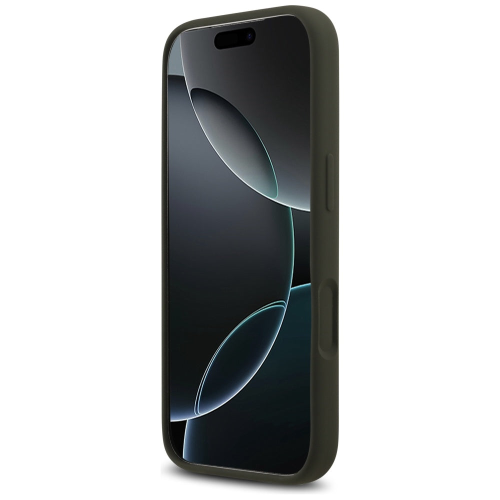 Fodral för Apple iPhone 17 Pro, Guess, Big 4G Script, Kaki