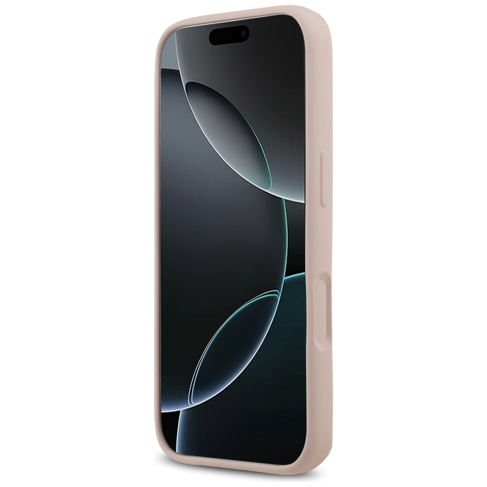Fodral för Apple iPhone 17 Pro, Guess, Big 4G Script, Ljusrosa