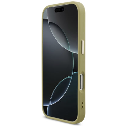 Skyddsfodral för Apple iPhone 17 Pro, Guess, Fixed Glitter Big 4G Metal Frame, Guld