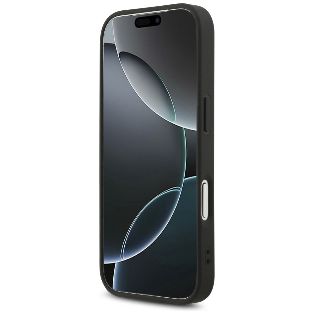 Skyddsfodral för Apple iPhone 17 Pro, Guess, Fixed Glitter Big 4G, Svart
