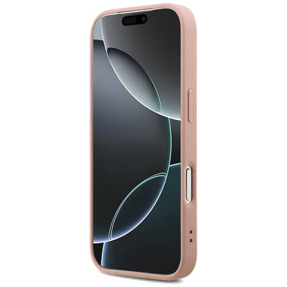 Skyddsfodral för Apple iPhone 17 Pro, Guess, Fixed Glitter Big 4G, Rosa