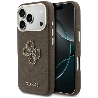 Fodral för Apple iPhone 17 Pro, GUESS, Resin Logo, Brun
