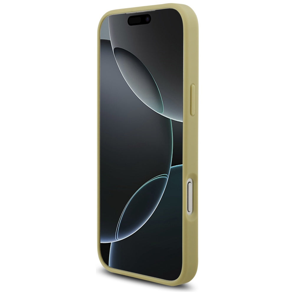 Skyddsfodral för Apple iPhone 17 Pro, Guess, Rhinestone Triangle Logo, Guld