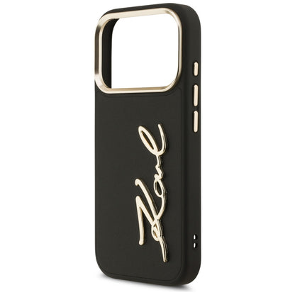 Fodral för Apple iPhone 17 Pro, Karl Lagerfeld, Script Logo, Svart