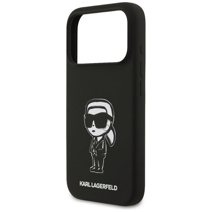 Skyddsfodral för Apple iPhone 17 Pro, Karl Lagerfeld, Sketch and Logo Karl, Svart