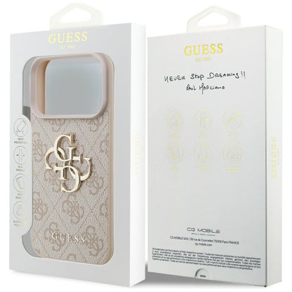 Skyddsfodral för Apple iPhone 17 Pro Max, Guess, 4G Big Logo, Rosa