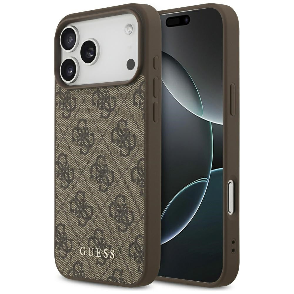 Skyddsfodral för Apple iPhone 17 Pro Max, Guess, 4G Classic, Brun