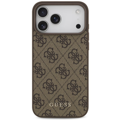 Skyddsfodral för Apple iPhone 17 Pro Max, Guess, 4G Classic, Brun
