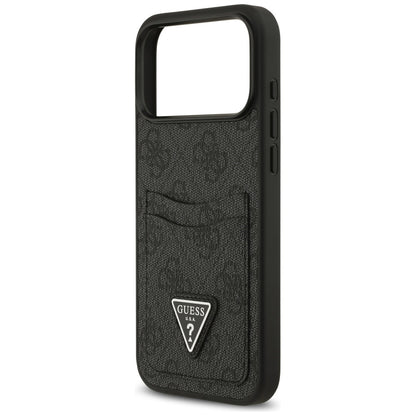 Fodral för Apple iPhone 17 Pro Max, Guess, 4G Double Card Triangle, Svart