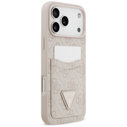 Skyddsfodral för Apple iPhone 17 Pro Max, Guess, 4G Double Card Triangle, Rosa