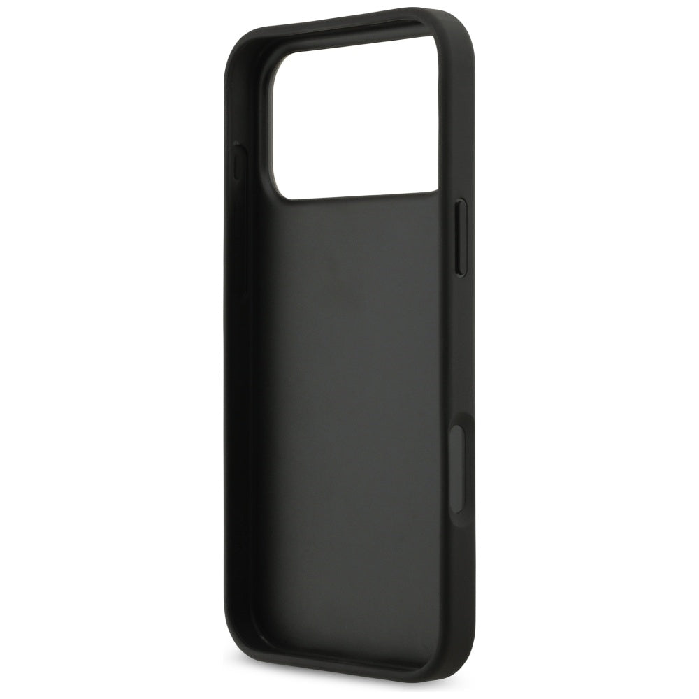Fodral för Apple iPhone 17 Pro Max, Guess, 4G Grained Big and Classic Logo, Svart