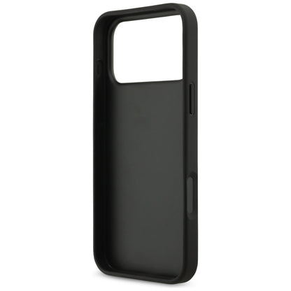 Fodral för Apple iPhone 17 Pro Max, Guess, 4G Grained Big and Classic Logo, Svart