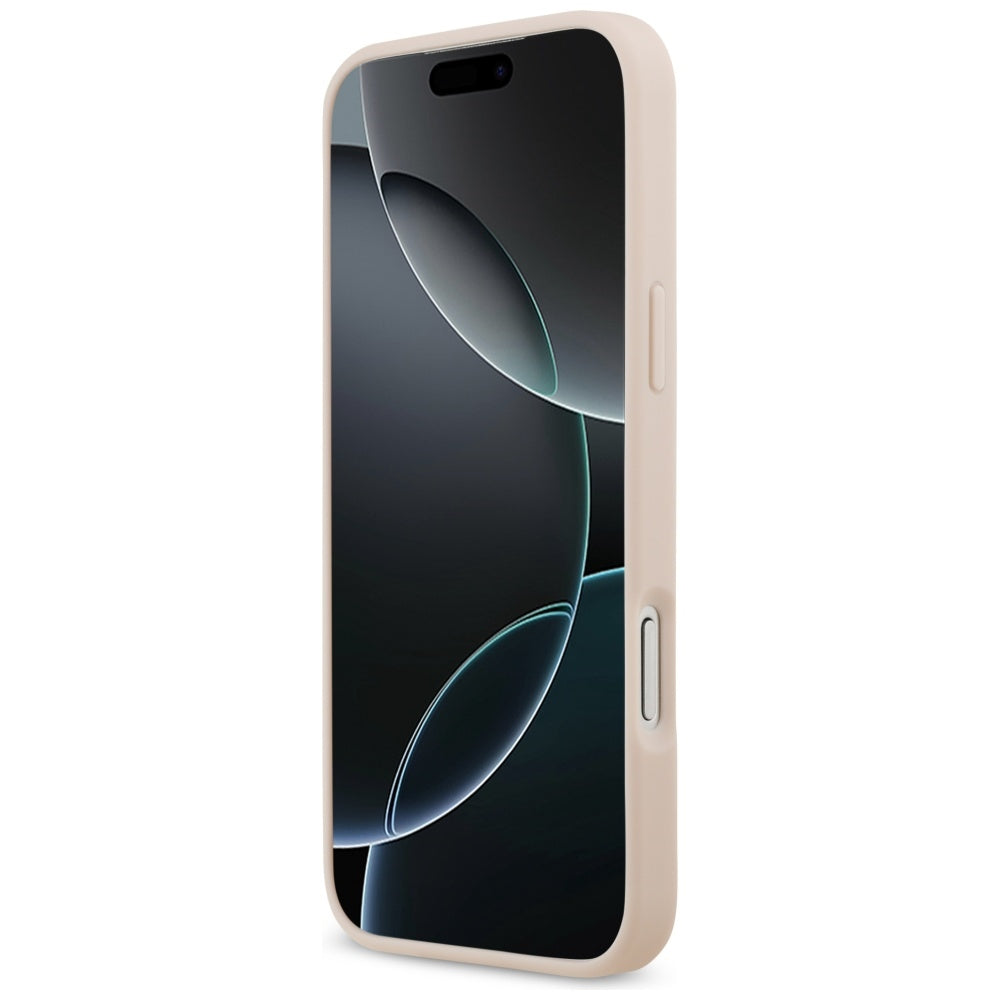 Skyddsfodral för Apple iPhone 17 Pro Max, Guess, 4G Grained Big and Classic Logo, Rosa