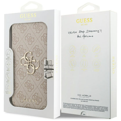 Skyddsfodral för Apple iPhone 17 Pro Max, Guess, 4G Metal Logo, Rosa